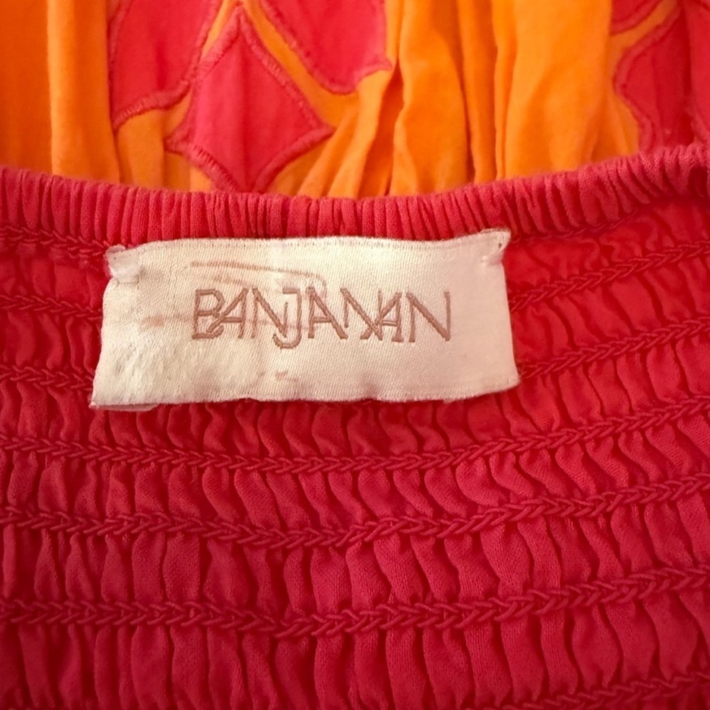 Banjanan Pink and Orange Maxi Dress with Floral Print - Picture 9 of 11